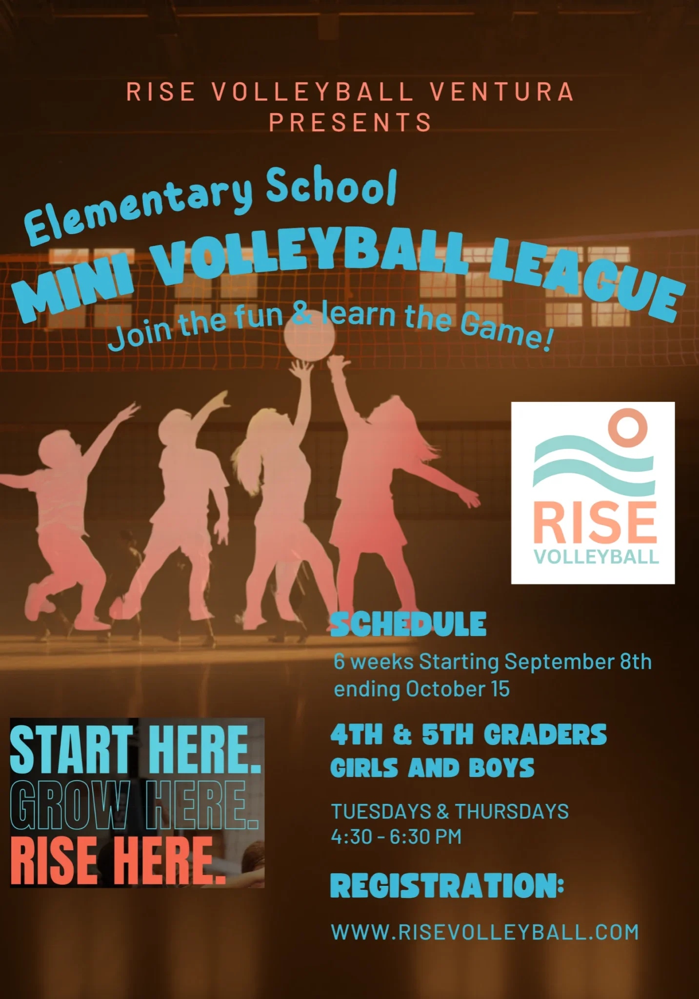 4th–5th Grade Volleyball League Flyer (Poster (US))